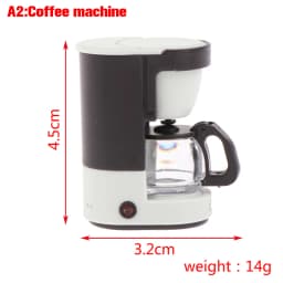 :12 Dollhouse Miniature Juice Machine Cup Set Coffee Machine Mixer Machine Model Kitchen Doll Electrical Appliance Model Toys