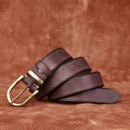 3.3CM Men High Quality Genuine Leather Belt Luxury Copper Buckle Belts Thickening Pure Cowskin Vintage Strap Male Jeans for Man