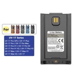 Original Baofeng UV-17 Pro GPS Li-ion Battery 3800mAh Battery Type-C Charging For UV-17 Max UV-17L UV17 Pro V1 V2 Walkie Talkie