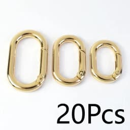 10/20Pcs Spring O Ring Buckles 13-32mm Openable Loop Carabiner Clip Hook for Bag Strap Keyring DIY Craft Hardware Accessories