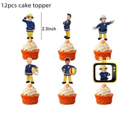 9pcs Fireman Sam Foil Number Balloons Set Happy Birthday Party Deco Ball Boy Gift Fire Truck Holiday Baby Shower Party Supplies