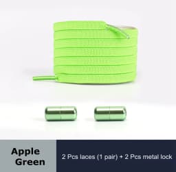 18 Colors Free to Match Elastic Shoelaces Lock Lazy Laces Flat Multi Color Options No Tie Shoelace Round Capsule Metal