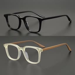 2PCS Fashion Myopia Optical Eyeglasses Unisex Classic Square Glasses Frame Women Men TR90 Ultralight Prescription Eyewear