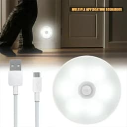 HPH Motion Sensor LED Night Light 4pcs Rechargeable Night Lamp For Kitchen Cabinet Wardrobe Lamp Staircase Wireless Closet Light