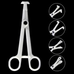 1/4/5pcs Disposable Sterile Acrylic Piercing Forceps Tool Piercing Clamps for Ear Nose Navel Lip Body Jewelry Piercing Supplies