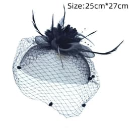 Birdcage Bride Veil Wedding Hair Accessories Flowers Feather Mesh Veil Face Cover Multi Colors Korea Japan Black White