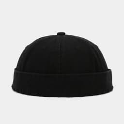 Solid Japanese Korean Style Retro Beanies Men's Women's Washed Cotton Brimless Landlord Docker Cap Street Fashion Unisex