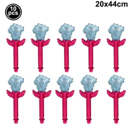 10pcs Mini Rose Flower Balloons Rose Shaped Balloons Birthday Wedding Balloon Mother's Day Decoration Baby Shower Party Supplies