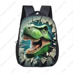 12 Inch Cartoon Dinosaur Print Children Backpack T-rex Skeleton School Bag Toddler Kindergarten Backpacks Student Book Bag Gift