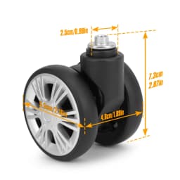 GUGULUZA 1/2Pcs STLN-5 Trolley Caster Luggage Replacement Wheels Travel Suitcase Wheel Double Row 360° Spinner Repairing Casters