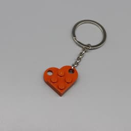 3176 DIY Heart Key Ring Necklace Toys for Children Coupling Plate 2x3 with Rounded End and Pin Hole MOC Building Block Brick