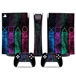 For PS5 Digital Protective Skin Sticker Vinyl Decal Full Set Cover Wrap for Game Console and 2 Controllers