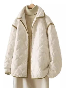 High-End Women's Casual Loose Cotton Jacket Quilted Lightweight Shirt Style Autumn Winter New Arrival Elegant Commute Style