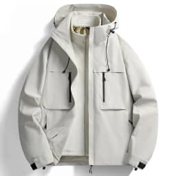 Men's Ski Jacket Waterproof 3 in 1 Winter Coat with Fleece Inner Warm Windproof For Snow Outdoor 2 PC Suits Thick Windbreaker