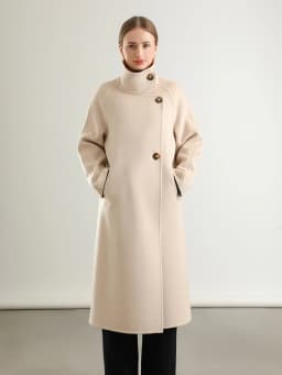 Pure Wool Trench Coat 100% Woolen Overcoat Dense Fabric New Women Turn-down Collar Handmade Long Coat Winter Jacket #20