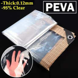 95% Clear PEVA Rainproof Cloth Patio Pergola See Through Tarp Curtain Home Window Keep Warm Film Outdoor Transparent Tarpaulin