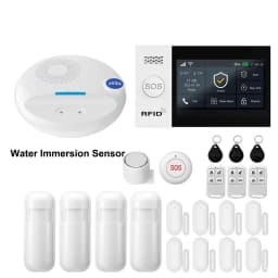 2.4G WIFI Smart GSM Alarm System Work with TUYA Smart Life Security Protection For Home with PIR Wireless Solar Siren Alexa