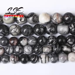 Natural Black Labradorite Stone Beads Round Larvikite Beads For Jewelry Making DIY Bracelet 4 6 8 10 12MM 15" Strand Wholesale