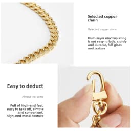 Copper material bag chain shoulder strap for women bag cross shoulder strap replacement bag strap bag accessories