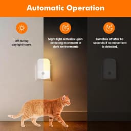 Plug-In Night Light With Motion Sensor, 5 Adjustable Brightness Levels, Plug-In Lamp For Kids’ Room, Stairs, Hallway, Bedroom