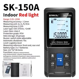 SNAKOL 3-in-1 Laser Rangefinder Tape Measure: 40/50/70/100/120m Digital Distance Meter, Portable Electronic Ruler Measuring Tool