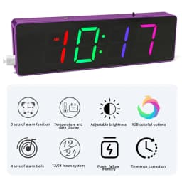 DIY Electronic Clock Kit LED Microcontroller Soldering Exercise Practical Training Production Colorful RGB Clock Loose Parts