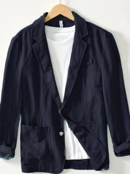 man's Coat 2026 New Casual Suit single-layer Jacket Solid Color Cotton Linen Solid Color Button Pocket Long Sleeve Clothing