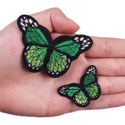 2PCS 21Color Butterfly Embroidered Patch Badges Iron On Patches For Clothing Thermoadhesive Patches On Clothes Sewing Appliques
