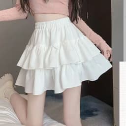 Mini Skirt Cute Sexy Balletcore Elastic High Waist Ball Gown Ruffle Patchwork Lolita Skirt Short Korean Sweet Y2K Women Clothing