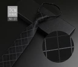 Luxury 7cm Mens Tie Pre-tied Easy Wear Neck Tie For Men Zipper Lazy Pre-tied Business Wedding Stripes Plaid Women Necktie