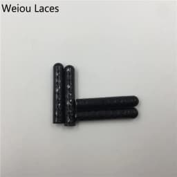 Weiou 20 Pcs/Lot In Bulk For Cheaper Selling 4x22MM Luxury String Tips Highlight Ends Metal Aglets Black Gold Shoelace Heads