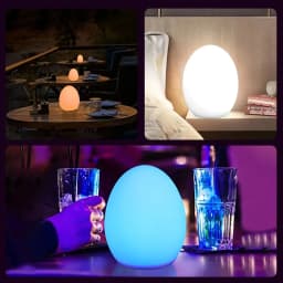 LED Night Light Colorful Silicone LED Luminous Egg Lamp Children's Toy Light Sleeping Bedside Night Lights