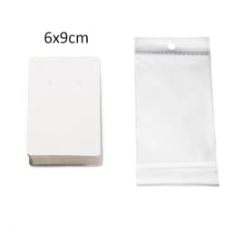 50Sets Earring Cards with 50pcs Bags Necklace Earring Display Cards Self-Seal Bags for Jewelry Packaging Price Tag Card Holder