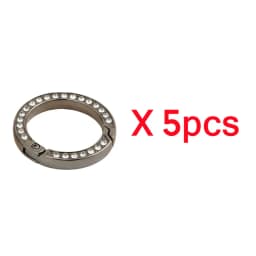 5-30pcs Bling Rhinestone Spring O-Rings round Hooks Clip Carabiner Buckle for DIY Keyrings Handbag Purse Car Keychain Accessory