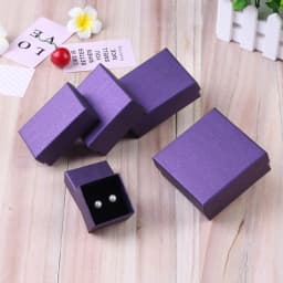 5Pcs/lot Custom Your Logo Kraft Box Paper Present Packaging Box Ring Earring Pendant Protection Christmas Gift Box 5x5cm