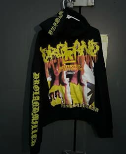 Men Gothic Horror Print Zip Up Hoodie Dark Anime Face Graphic Sweatshirt Y2K Harajuku Streetwear Outerwear Casual Black Tops