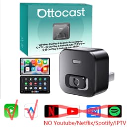 Ottocast New Play2Video Pro Ai Box Wireless CarPlay Android Auto Adapter Built in Youtube Netflix for Car with Wired Carplay