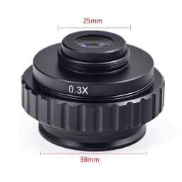 CTV 0.3X 0.35X 0.4X 0.5X 1X C-Mount Lens Adapter For Simul Focal Trinocular Stereo Microscope 38MM Interface Microscopio Camera