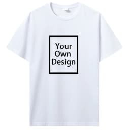 Custom Cotton Customized Print Short Sleeve T Shirt Summer Tops Tees DIY Your Like Photo Or Logo Cotton T-shirt Men Clothing