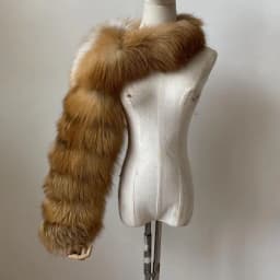 BEIZIRU Women's Real Fur Coat Silver Fox Red Fox Two Sleeve 60CM Length Naked Fashion