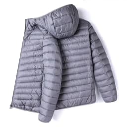 Lightweight down Cotton Jacket Men's Stand Collar Short Style mid Youth Thin Convenient Large Size Hooded Spring Autumn Wear