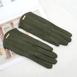 Women Autumn Winter Keep Warm Touch Screen Thin Solid Simple Gloves Cycling Drive Suede Fabric Elegant Windproof