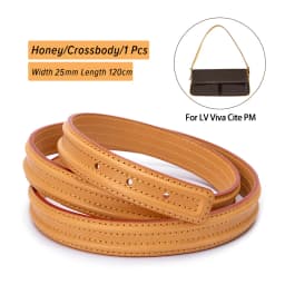 CRAZYSMITH Vachetta Leather Bag Strap Replacement for LV VIVA CITE PM MM Top Layer Cowhide Underarm Crossbody Purse Strap Bag