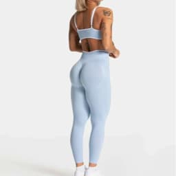Women's Seamless Gym Solid Color Sports Pants White Edge Waist Tight High Waist Hip Lifting Yoga Pants Running Exercise Pants