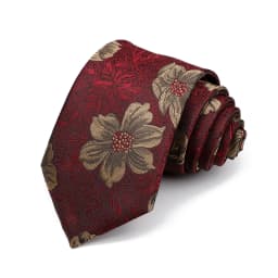 New Men's High Quality 8cm Flower Fish Pattern Jacquard Tie Paisley Polyester Necktie Office Business Party Accessories Gift