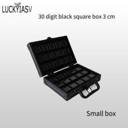 Portable Travel Gems Box Show Gemstone Storage Case Beads Diamond Pendant Exhibition Box Shockproof Gem Jars Exhibition Tray