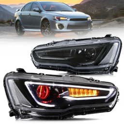 Vland 2008-2017 Mitsubishi Lancer Evo X Headlights With Dual Beam Projector