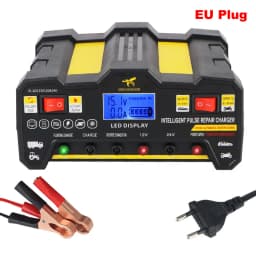 600W Car Battery Chargers 12V 12A / 24V 9A Output Quick Charging Intelligent Automatic Pulse Repair Battery Charger US EU Plug