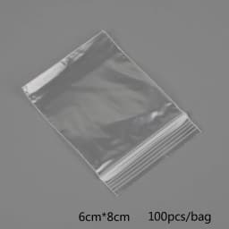 100pcs/bag 5*7/6*8/7*10/8*12/10*15/12*17cm Zipped Lock Reclosable Plastic Poly Clear Bags Bulk Jewelry Craft Accessory Packaging