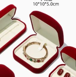 Raised Top Jewelry Box Flannelette Ring Box Simple Earrings Pendant Bracelet Jewelry Storage Box